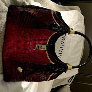 Like new Brahman Celia hand bag in ruby leather.